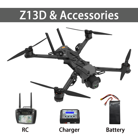 Z13D  Foldable Tactical Drone — AI-Guided, 8kg Payload, Long-Range, High-Speed, Anti-Jamming, Reconnaissance-Strike Integration